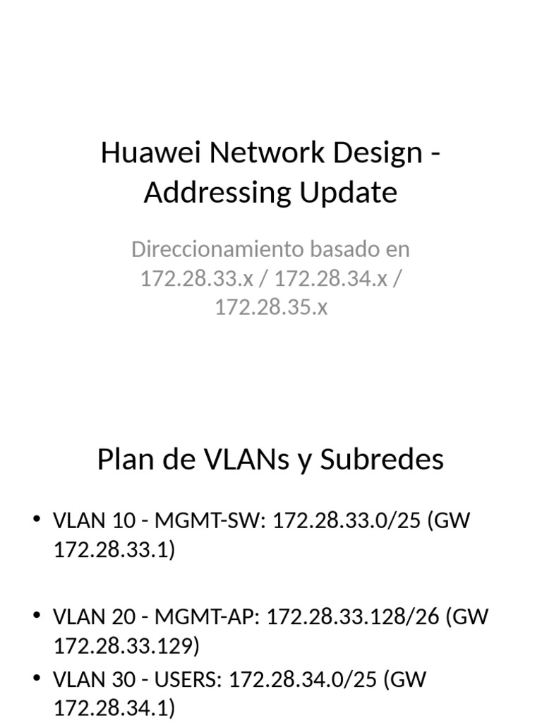 Huawei Network Design 172 | PDF