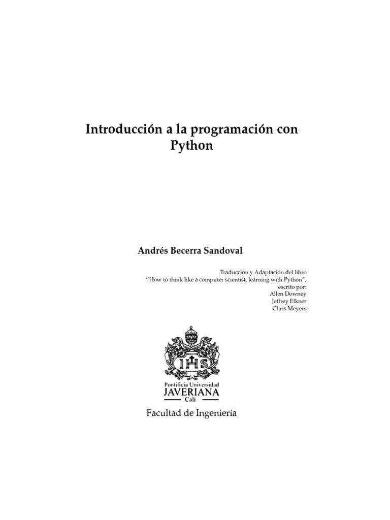 Introducción a la Programación en Python | PDF | Python (lenguaje de ...