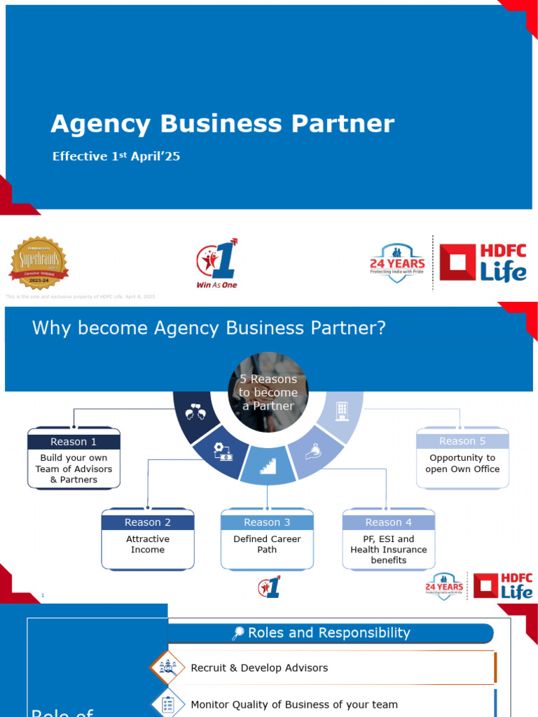 HDFC Life Agency Partner Program Guide | PDF | Salary | Economies