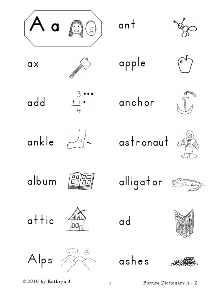 A-Z Picture Dictionary for Kids | PDF