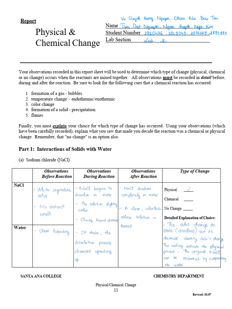 Physical+Chemical+Change+Lab+Report+July+2025-1 GQB | PDF | Chemical ...