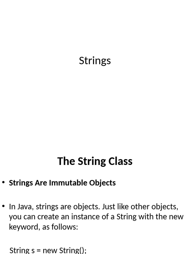 Understanding Java String Class Basics | PDF | String (Computer Science ...
