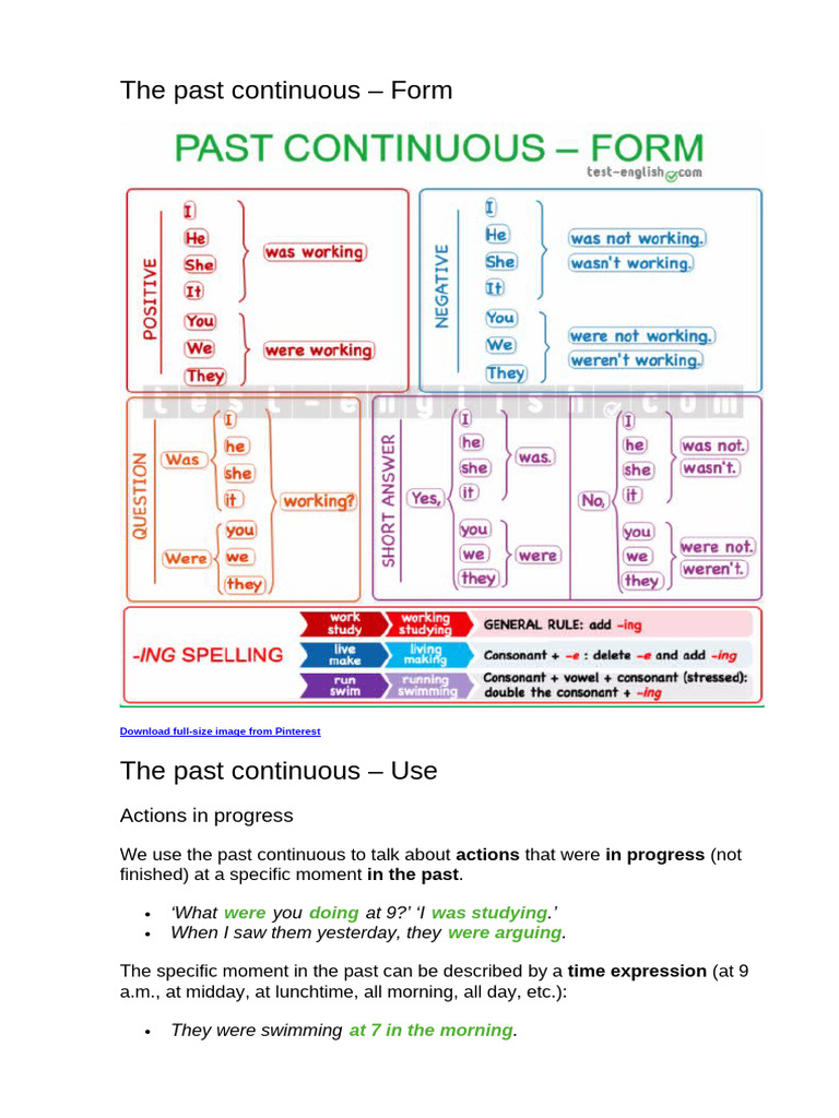 Past Continuous or Past Simple | PDF | Linguistic Morphology | Linguistics