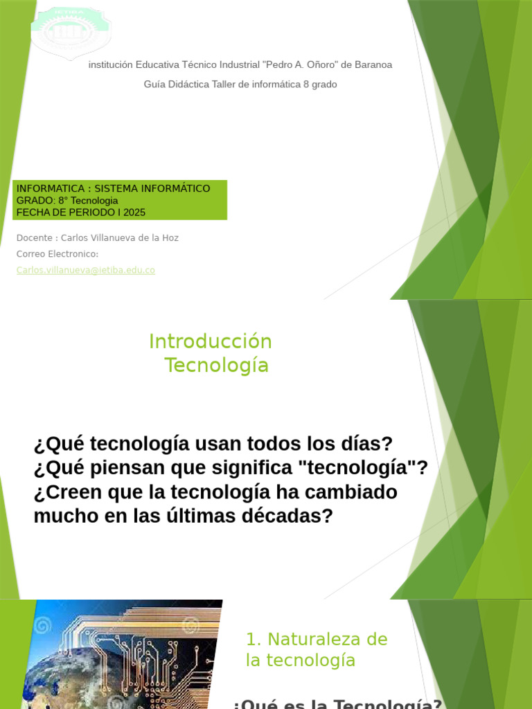 Clase 8 ° Tecnolo9ia | PDF | Hardware de la computadora | Periférico
