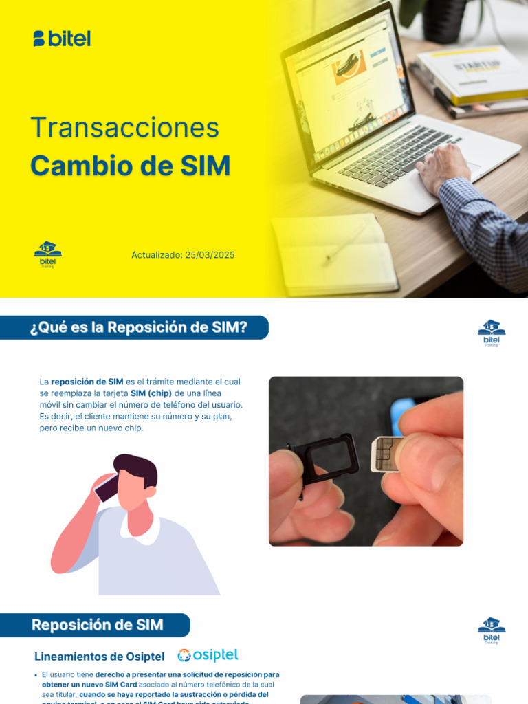 Transacciones - Reposición de SIM | PDF