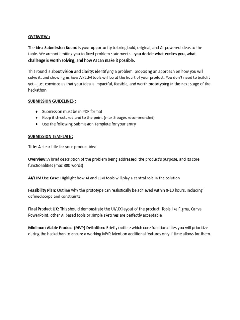 AI-Powered Idea Submission Guide | PDF