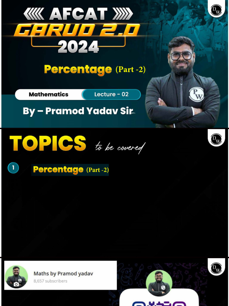 Percentage 02 - Class Notes | PDF