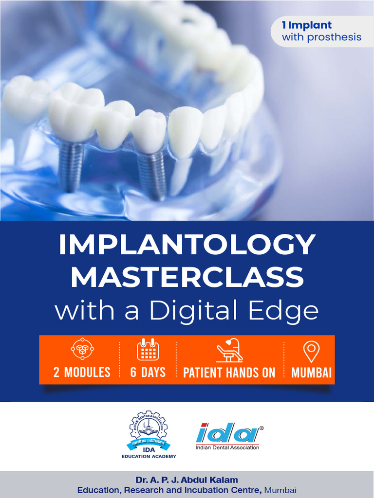 Implantology Masterclass in Mumbai | PDF | Dental Implant | Dentistry