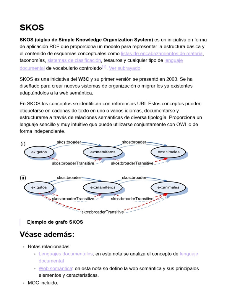 Introducción a SKOS y su Aplicación | PDF