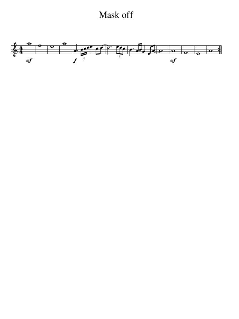 Mask Off Sax | PDF