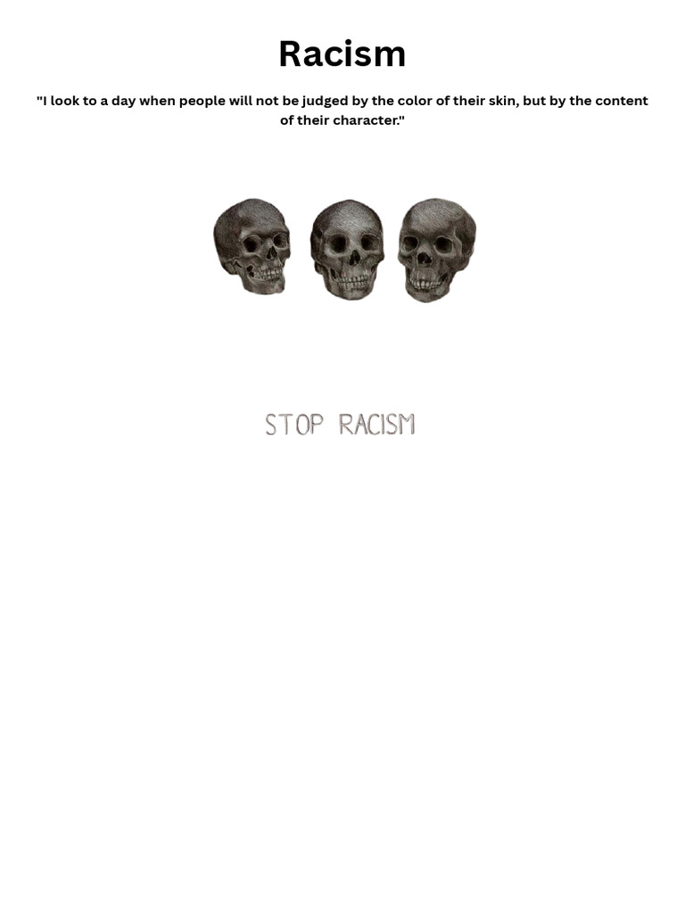 Understanding and Combating Racism | PDF | Racism | Discrimination ...