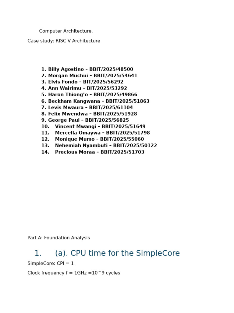 Computer Architecture Group Work | PDF | Cpu Cache | Central Processing ...