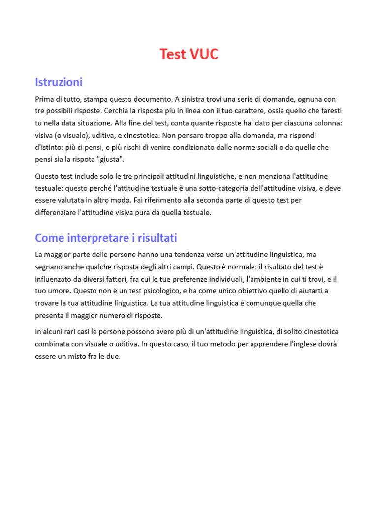 Test VUC | PDF