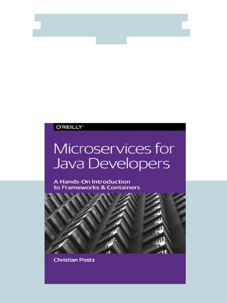 (Ebook) Microservices For Java Developers: A Hands-On Introduction To ...