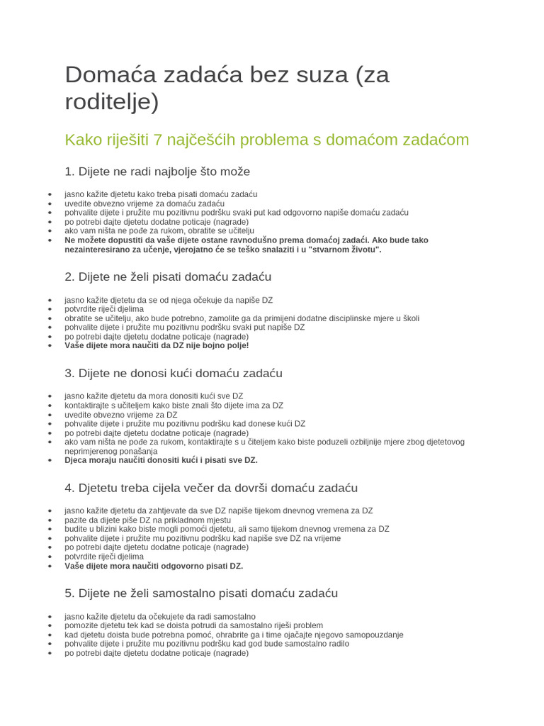 Domaća Zadaća Bez Suza | PDF