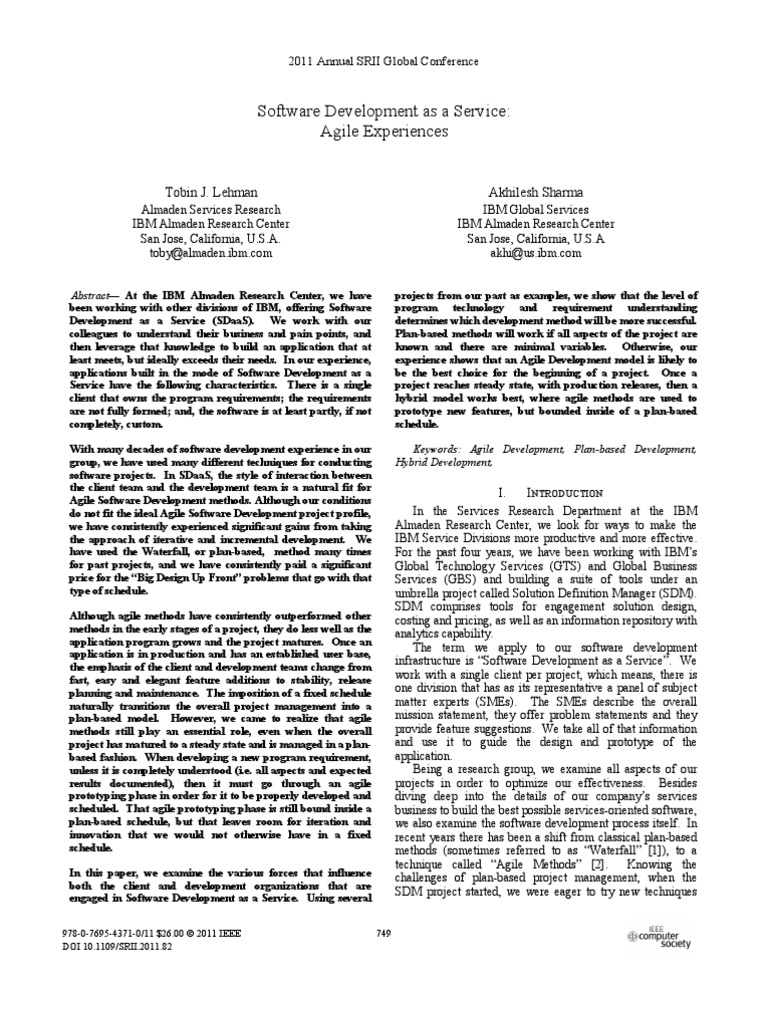 Software Development As A Service | PDF | Software Development Process ...