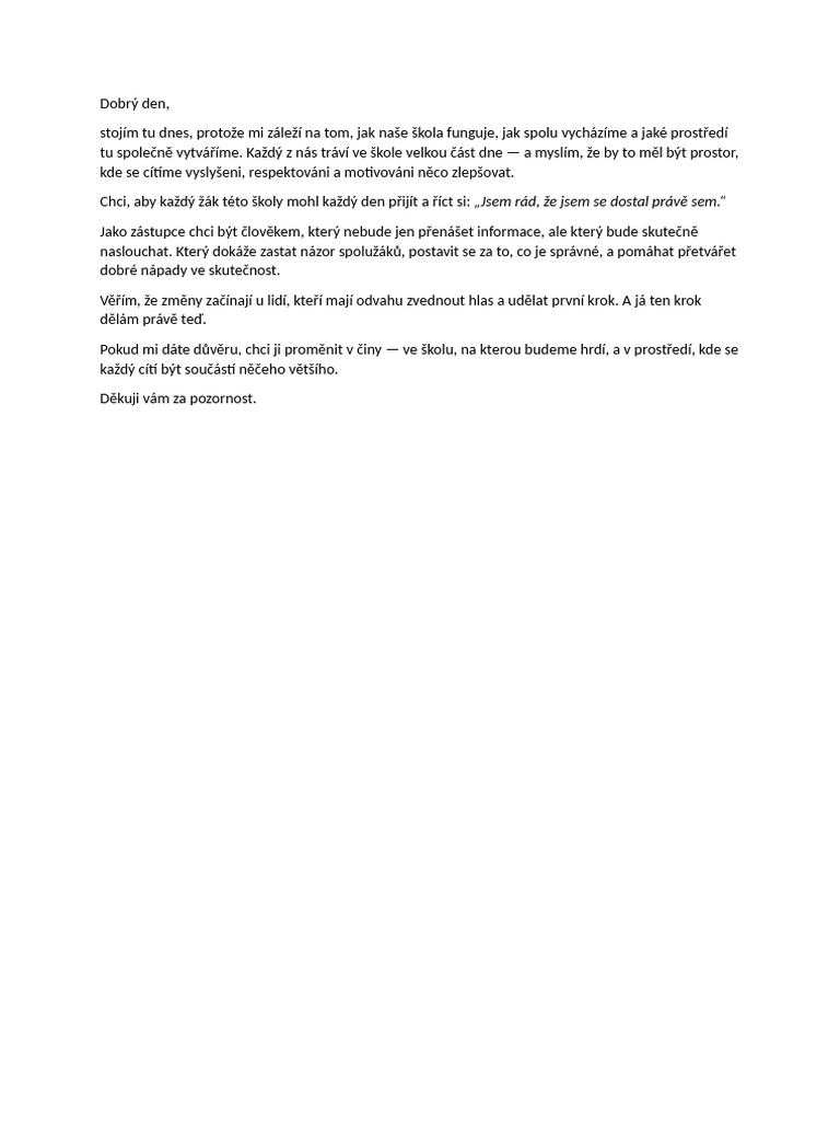 Proslov Parlament | PDF