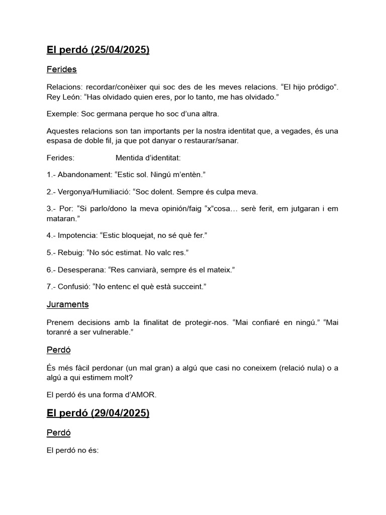 Filosofia - El Perdó | PDF