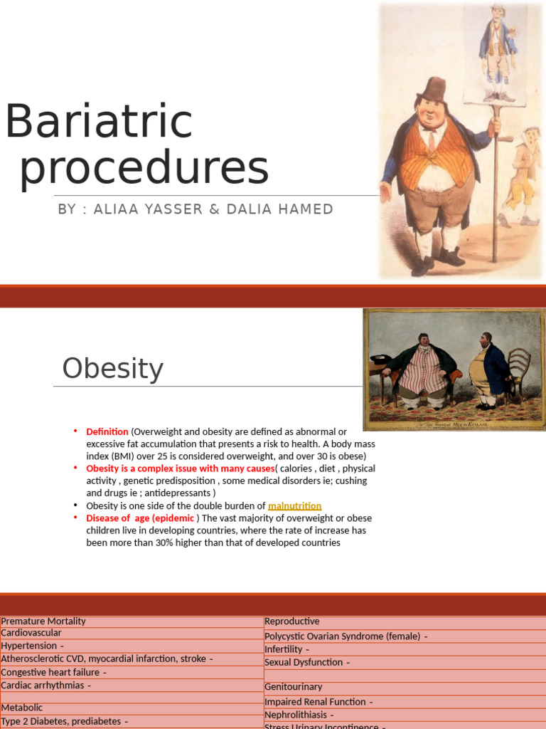 Bariatric Procedures for Obesity Treatment | PDF | Bariatric Surgery ...