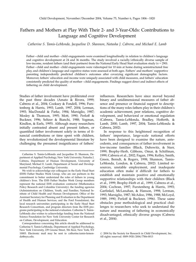 Impact of Parental Play on Child Development | PDF | Father | Parenting