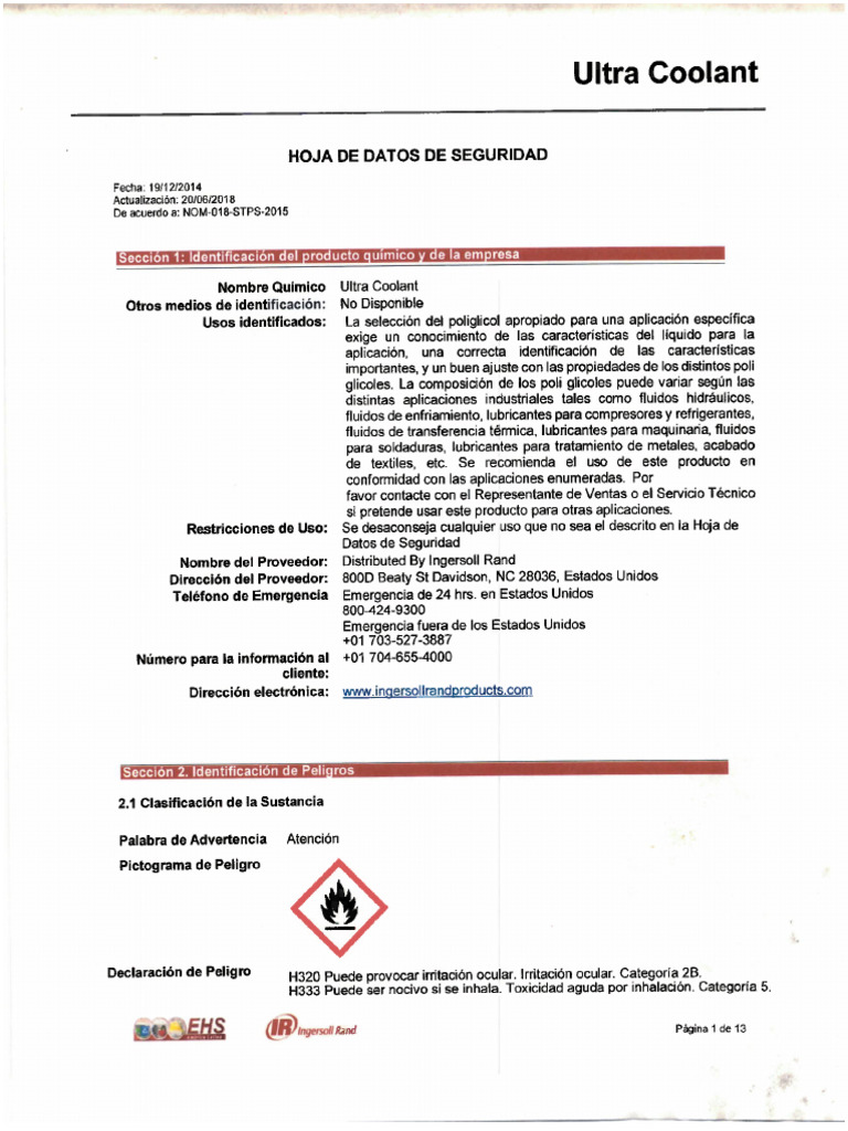 SDS 58ultra Coolant | PDF