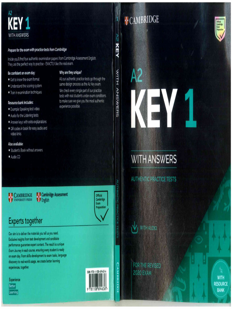 Cambridge - A2 Key 1 Practice Tests | PDF