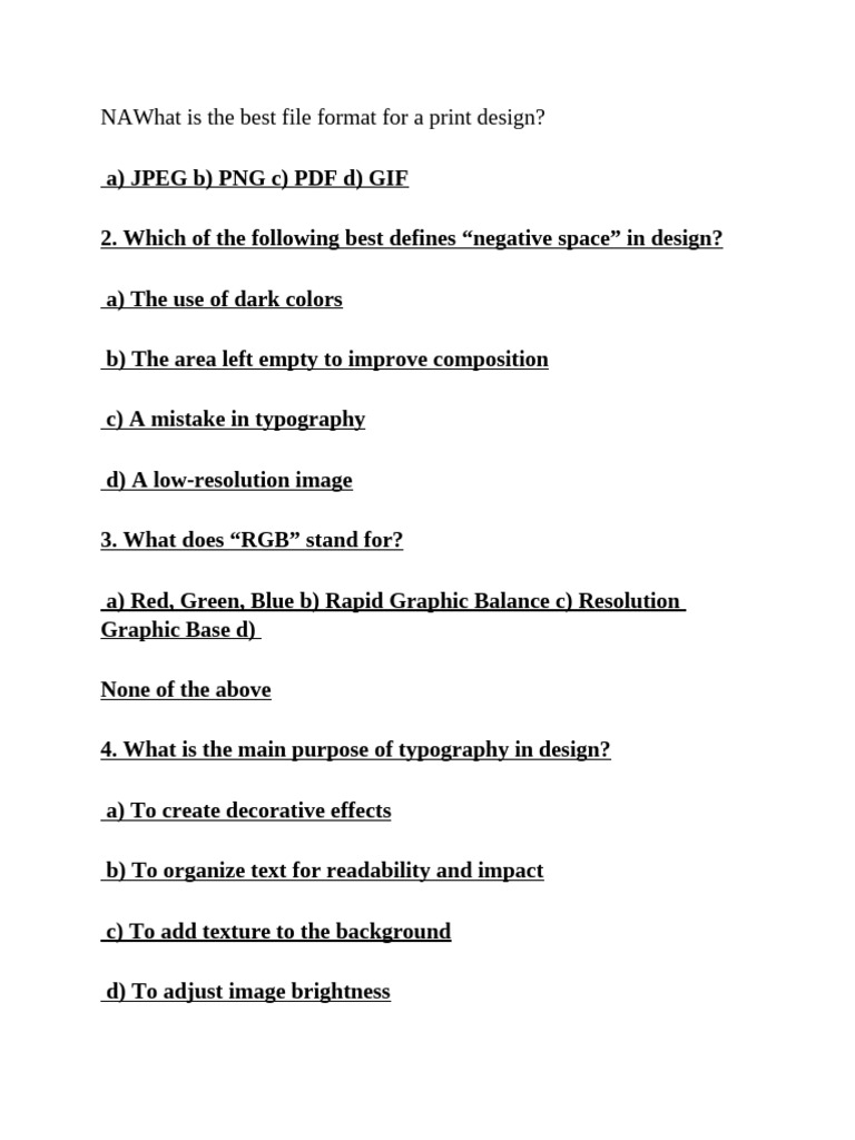 Essential Design Concepts Quiz | PDF