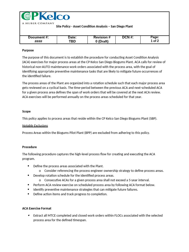 Asset Condition Analysis Policy - San Diego | PDF