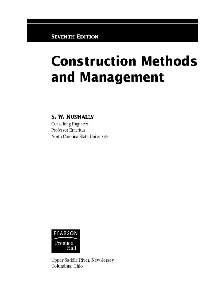 Construction Methods & Management Guide | PDF | Concrete | Road Surface