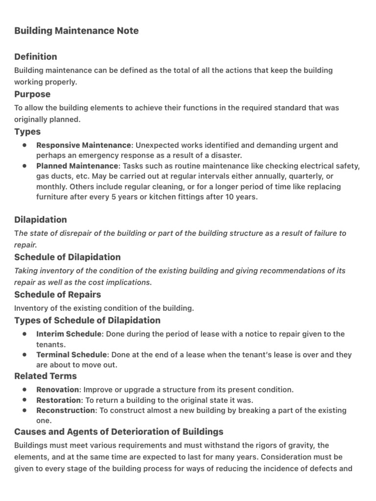 Building Maintenance and Deterioration Guide | PDF | Lumber | Wood