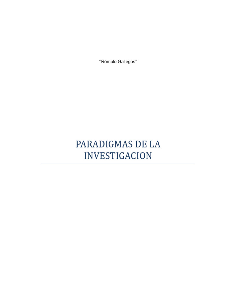 Paradigmas de la Investigación Científica | PDF | Paradigma ...