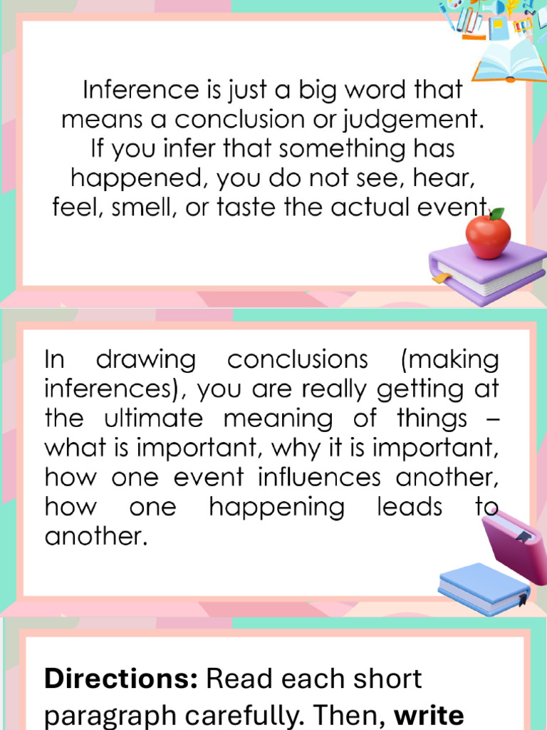 Inference Writing Practice for Students | PDF