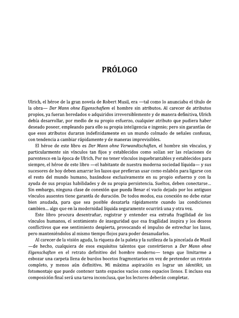 Bauman - Prólogo de Amor Líquido | PDF