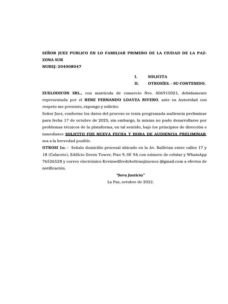 Solicita Audeincia | PDF