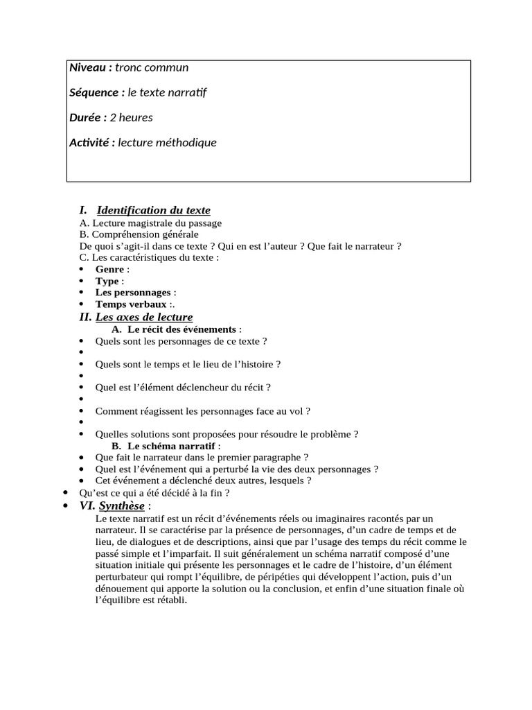 Analyse du texte narratif de Maupassant | PDF | Récit