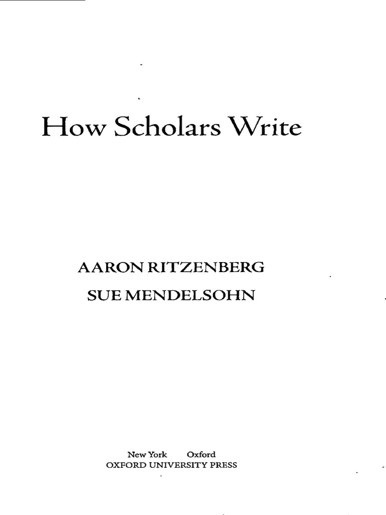 How Scholars Write: A Guide | PDF | Mindset | Learning