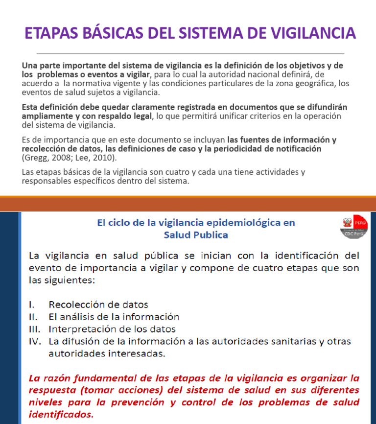 Etapas del Sistema de Vigilancia Sanitaria | PDF