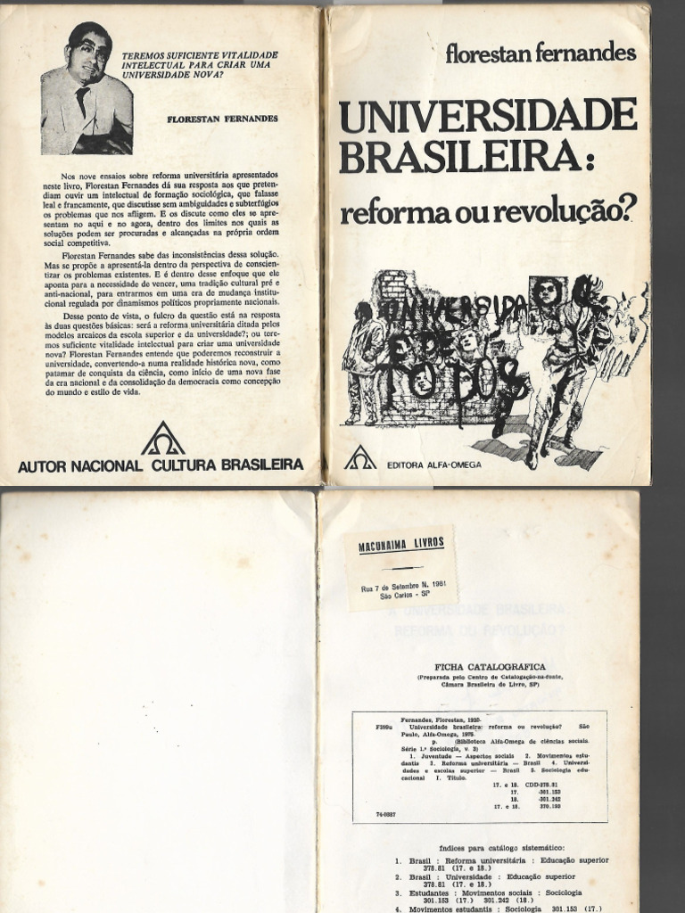 Florestan Fernandes. Universidade Brasileira - Reforma Ou Revolução | PDF