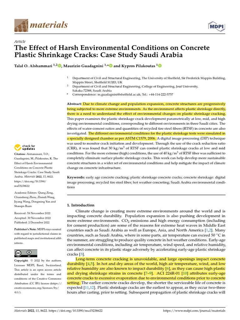 Impact of Climate on Concrete Cracking | PDF | Concrete | Evaporation