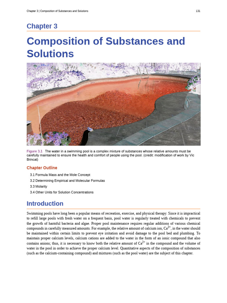 Substances and Solutions in Chemistry | PDF | Mole (Unit) | Molecules