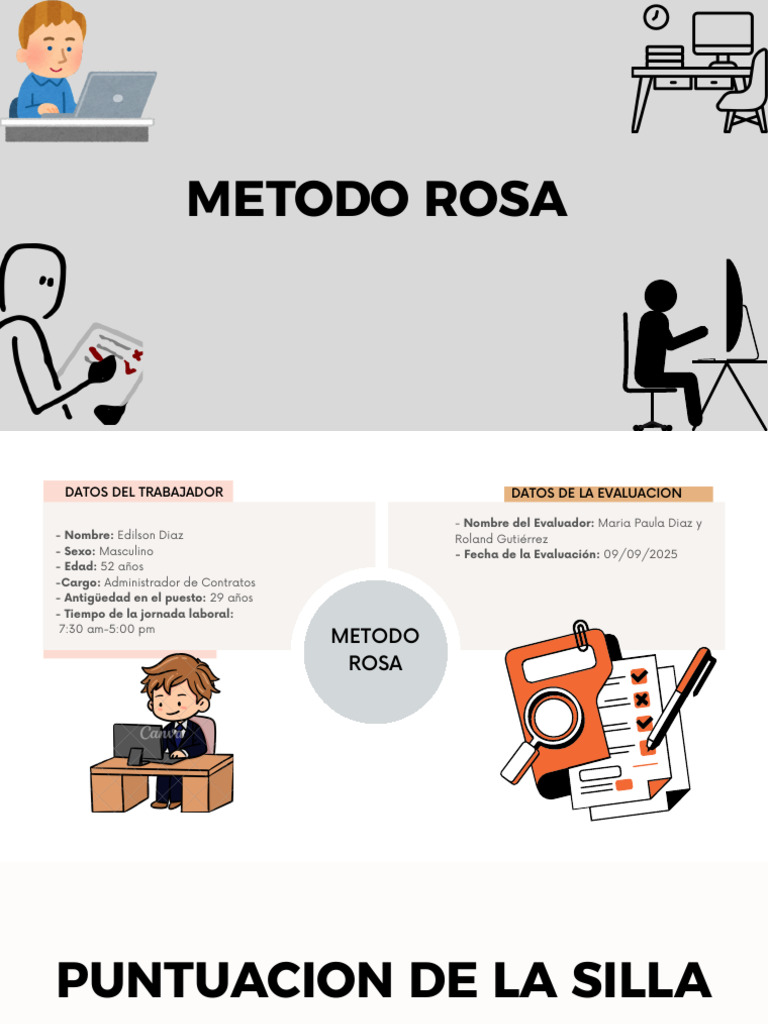 Evaluación del Método ROSA en Teletrabajo | PDF | Escritorio | Equipo ...