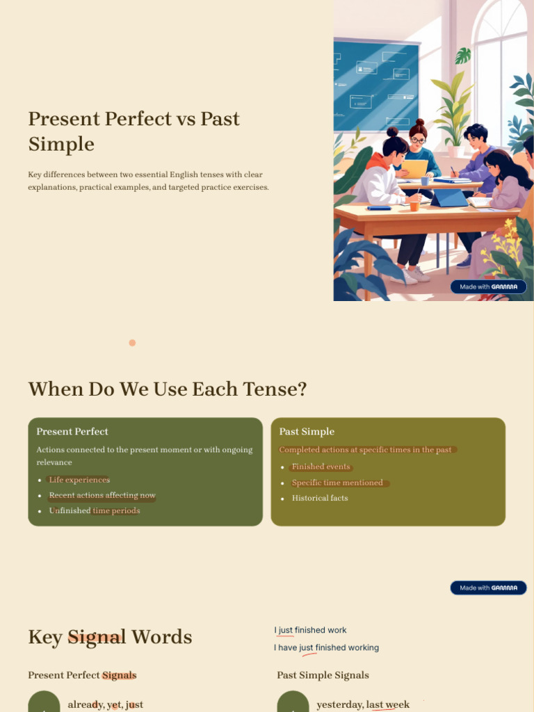 Present Perfect Vs Past Simple Ruann | PDF | Perfect (Grammar ...