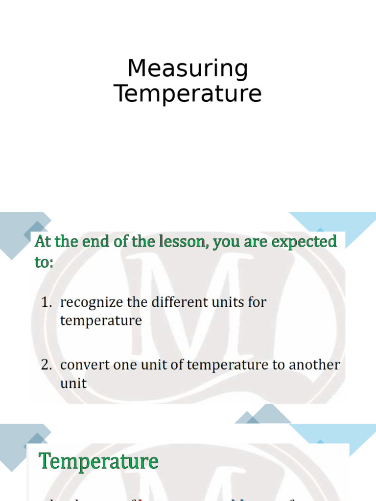 Measuring Temperature | PDF