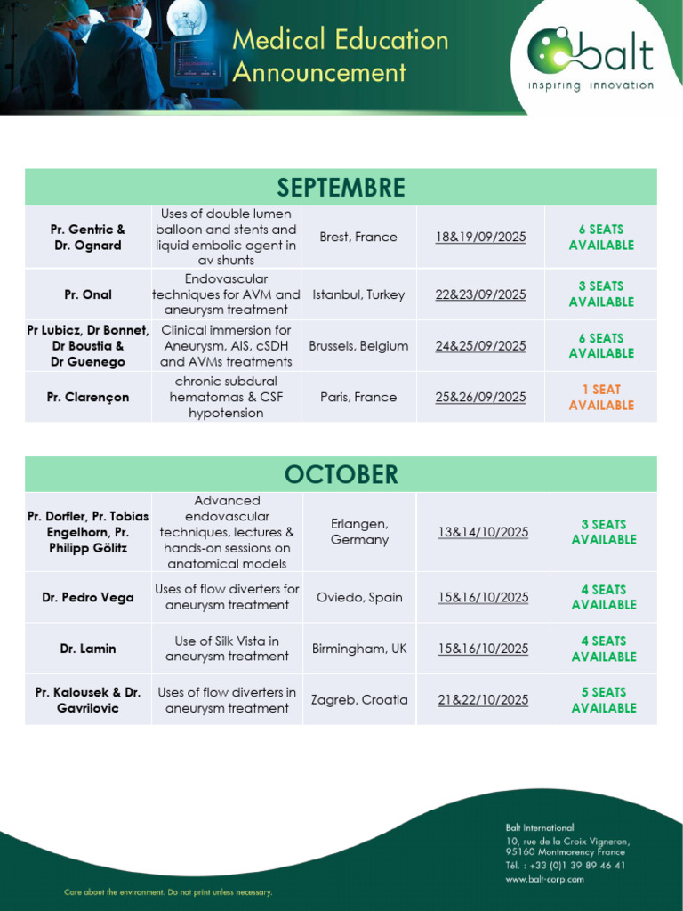 Endovascular Training Courses 2025 | PDF | Vascular Diseases | Angiology