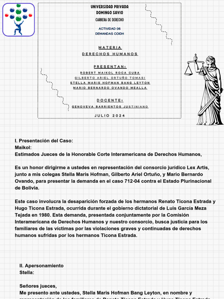 Actividad 06 Diapositiva DDHH | PDF | Convenio europeo de derechos ...