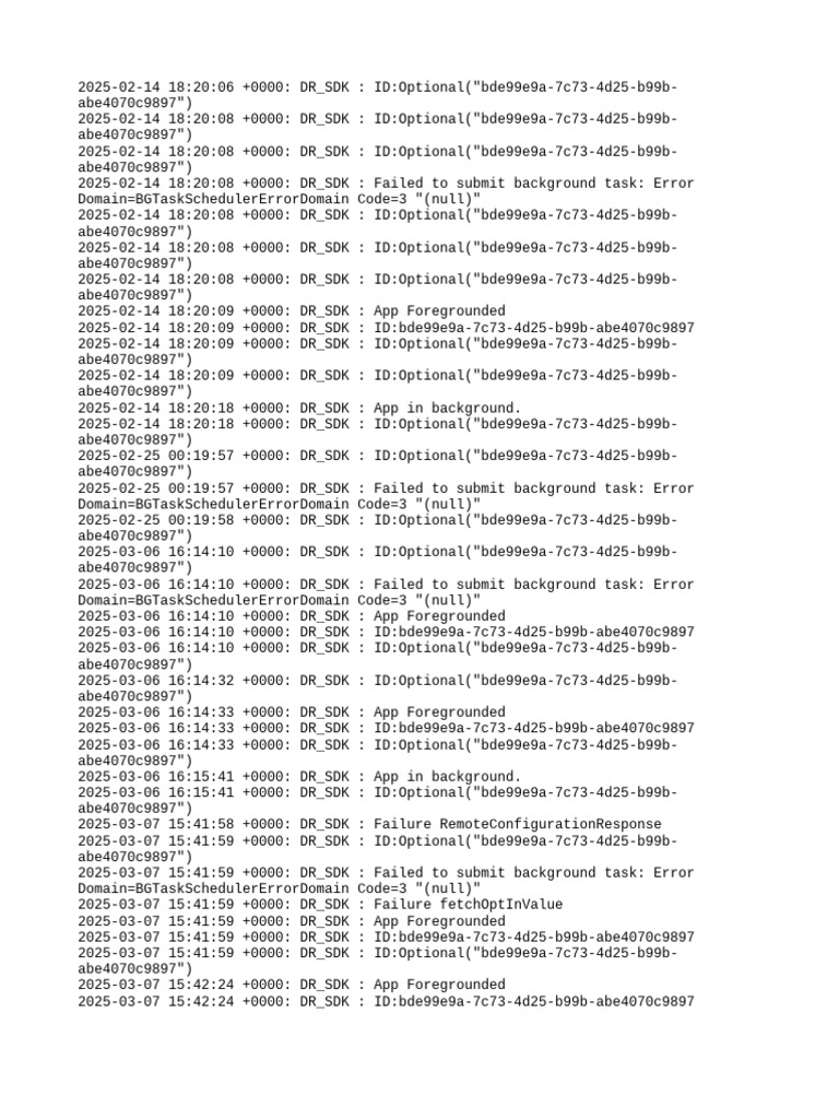 Background Task Submission Errors | PDF