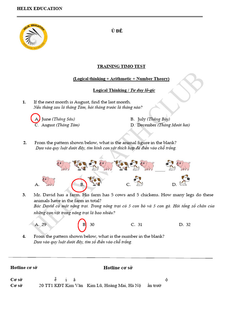 Training Timo Test-CA 2 | PDF