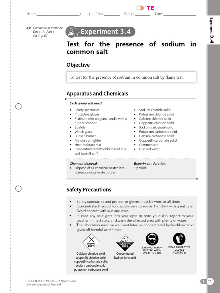 Wbte 0304 e | PDF | Sodium | Hydrochloric Acid