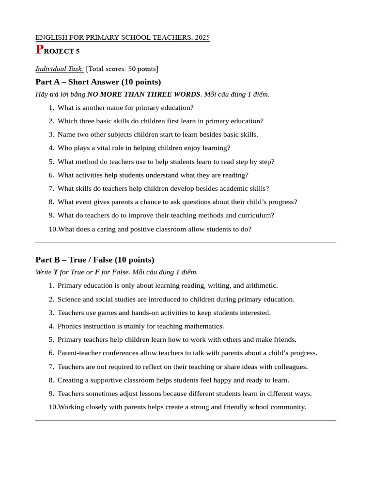 Project 5 Individual Practice | PDF | Teachers | Phonics