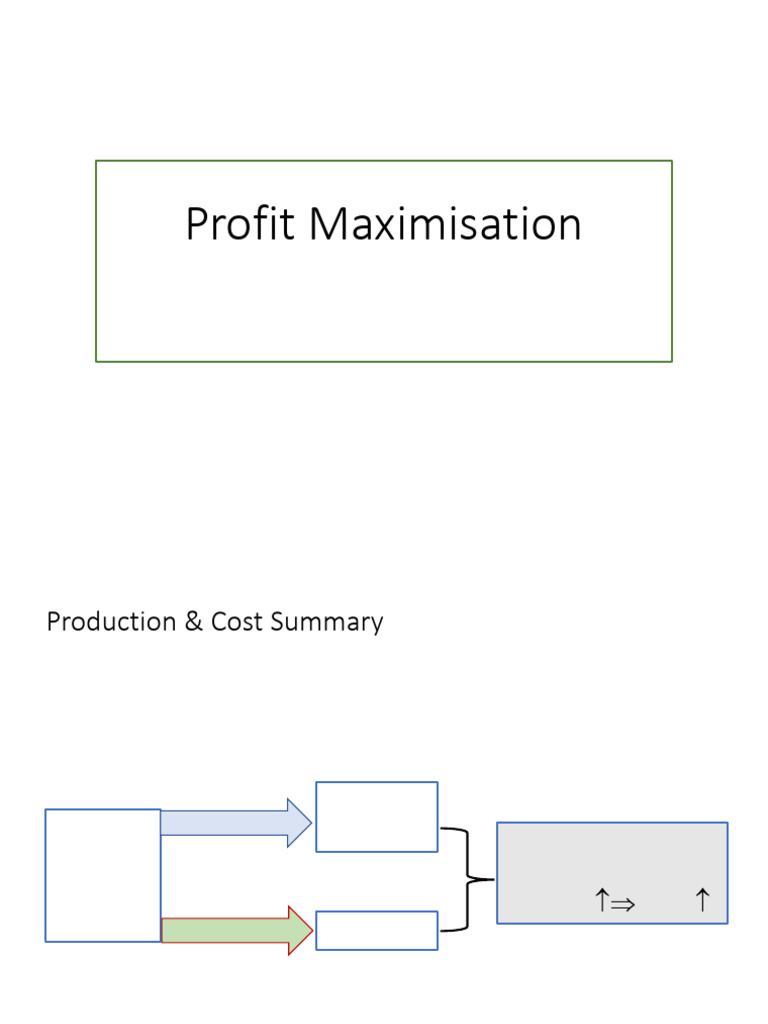 Profit Maximization in Competitive Markets | PDF | Long Run And Short ...